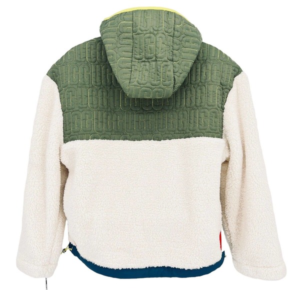 UGG Men's IGGY Sherpa Half Zip Pullover Hoodie Dawn Sweater Size Small - Picture 3 of 12